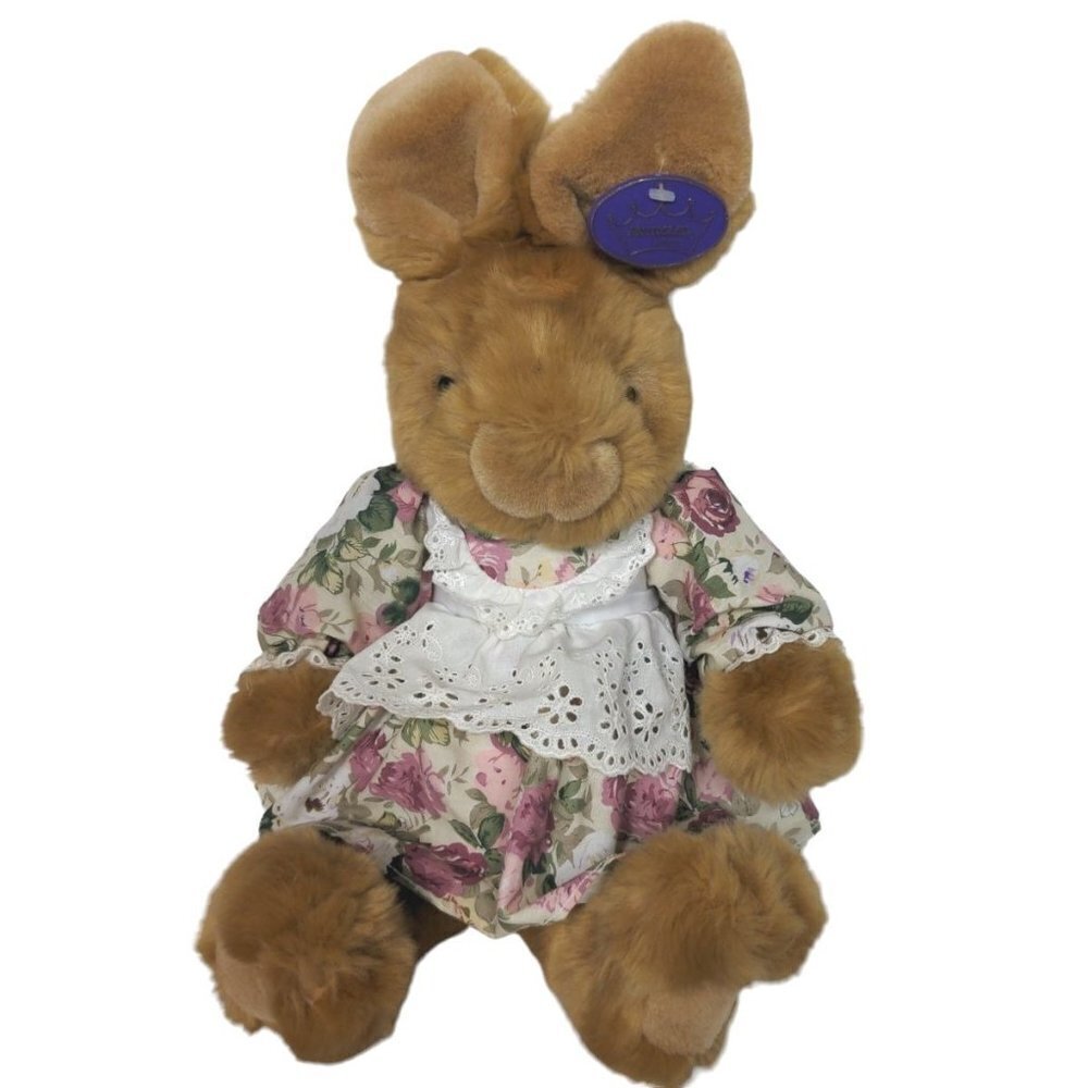 American Wego Easter Bunny Floral Dress Plush 14.5 Inch
